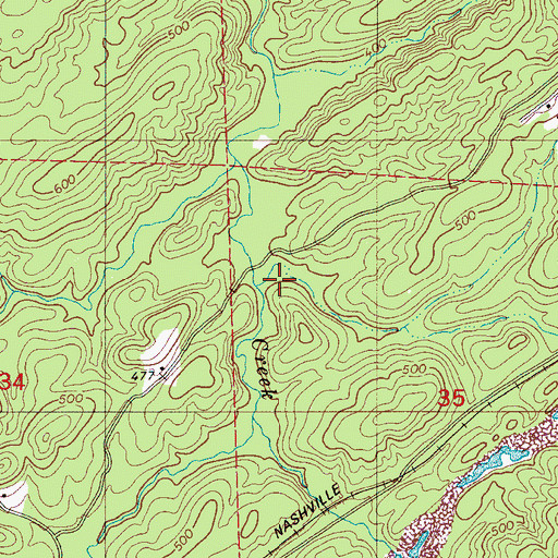 Topographic Map of Connellsville (historical), AL