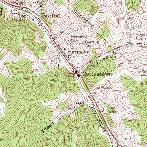 Topographic Map of Lost Run, WV