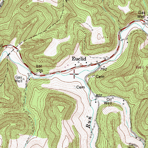 Topographic Map of Lower Nicut Run, WV