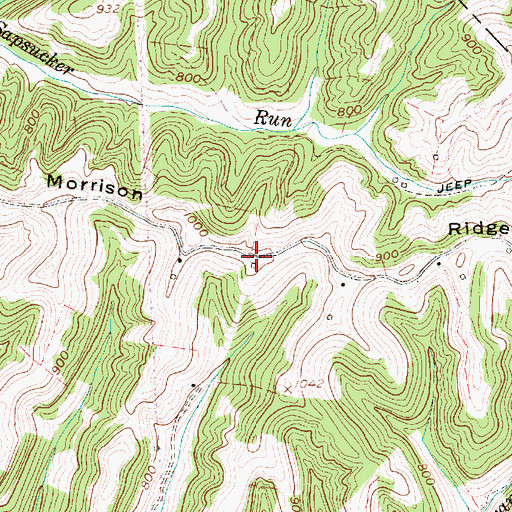 Topographic Map of Morrison Ridge, WV