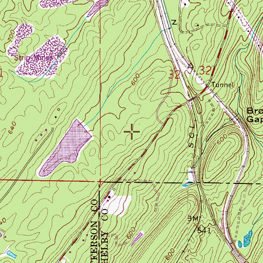 Topographic Map of Eden Ridge, AL
