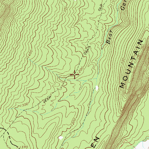 Topographic Map of Old Romney Grade, WV