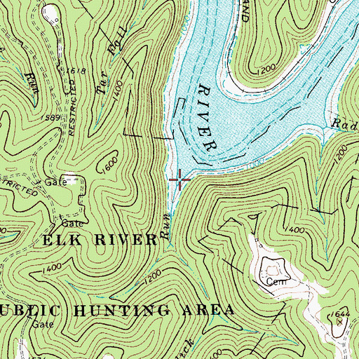 Topographic Map of Oldlick Run, WV