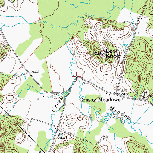 Topographic Map of Patterson Creek, WV