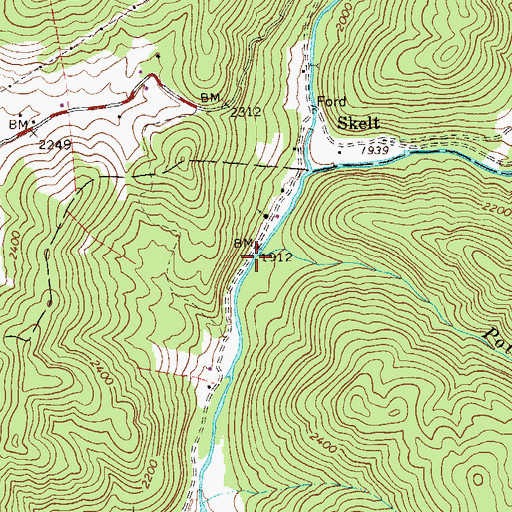 Topographic Map of Potato Knob Run, WV