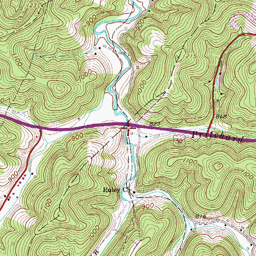 Topographic Map of Pritchard Run, WV