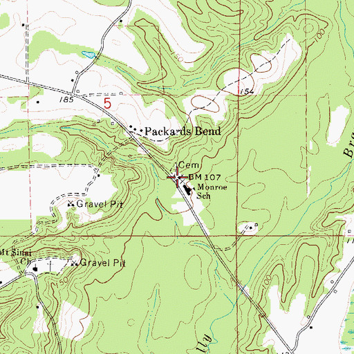 Topographic Map of Independent Church, AL