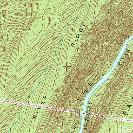 Topographic Map of River Ridge, WV