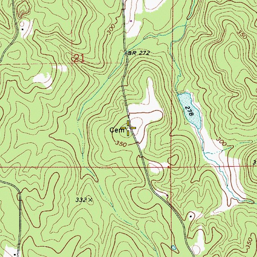Topographic Map of Daily Cemetery, AL