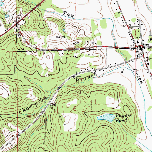Topographic Map of New Bethel Church, AL