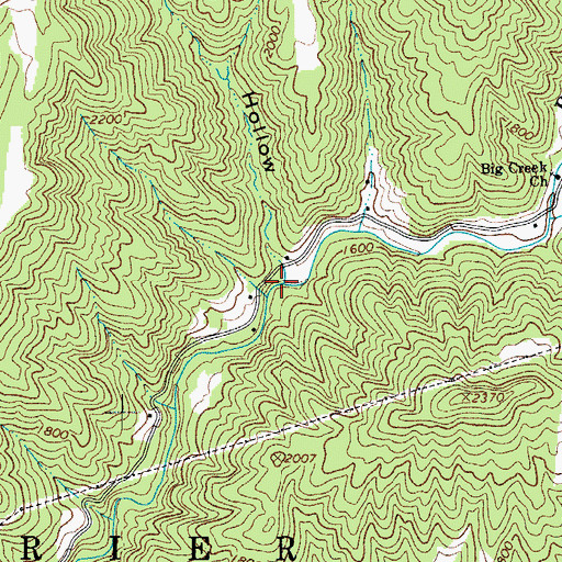 Topographic Map of Sawyer Hollow, WV