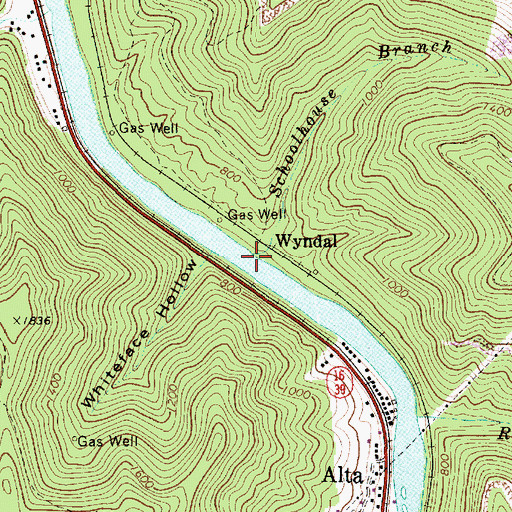 Topographic Map of Schoolhouse Branch, WV