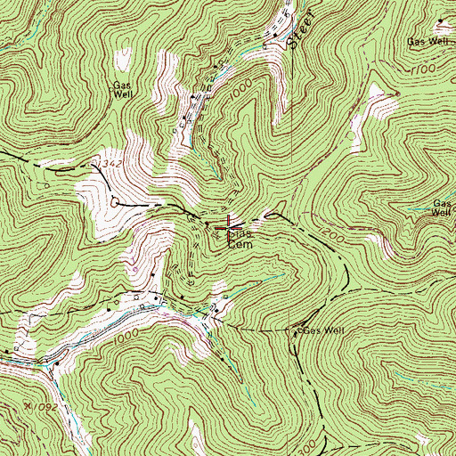 Topographic Map of Sias Cemetery, WV