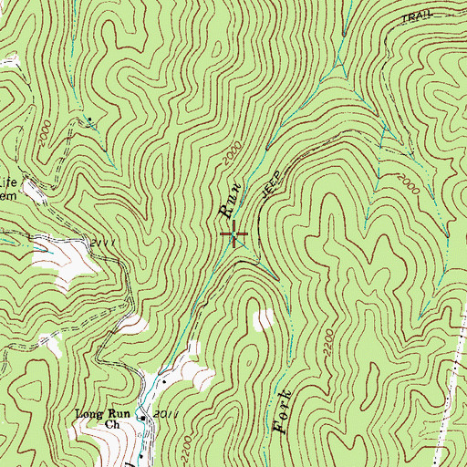 Topographic Map of Spruce Fork, WV