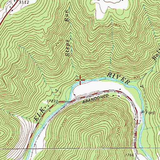Topographic Map of Steps Run, WV
