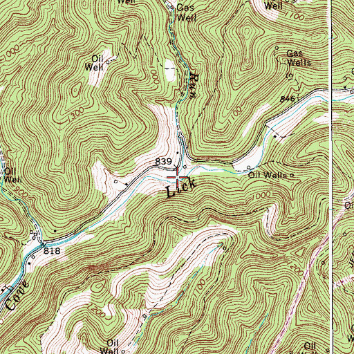 Topographic Map of Stonepot Run, WV