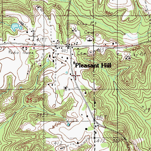 Topographic Map of Wesley Chapel Church, AL