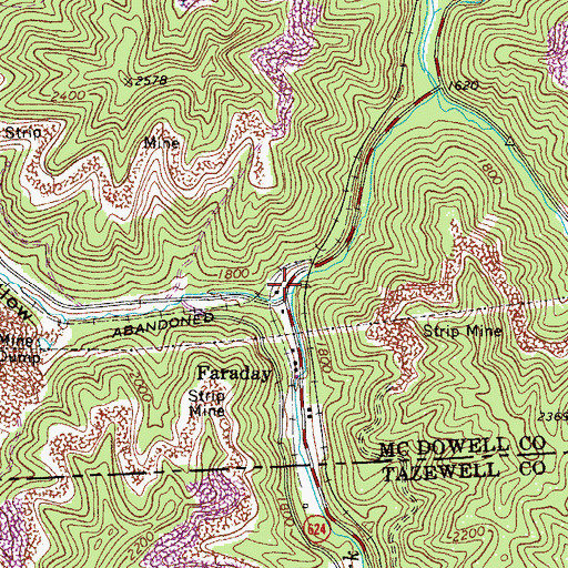 Topographic Map of Thirtyone Hollow, WV