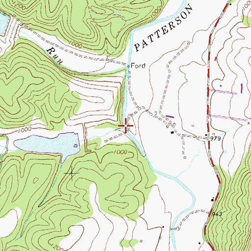 Topographic Map of Thorn Run, WV