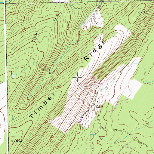 Topographic Map of Timber Ridge, WV