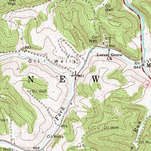 Topographic Map of Webley Fork, WV