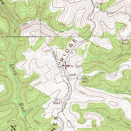 Topographic Map of Yoho Cemetery, WV