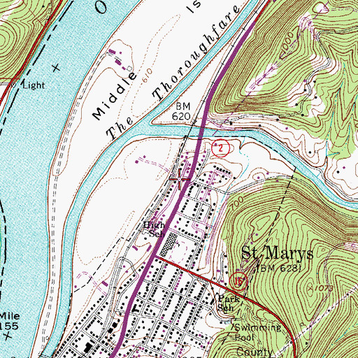 Topographic Map of Furgeson Lane, WV