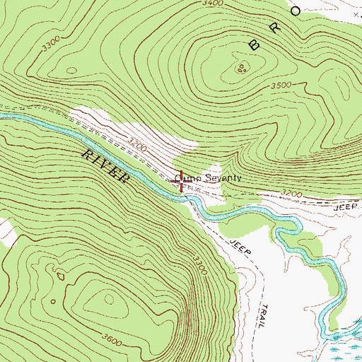 Topographic Map of Camp Seventy, WV