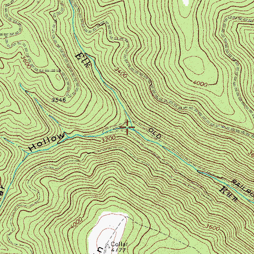 Topographic Map of Collar Hollow, WV
