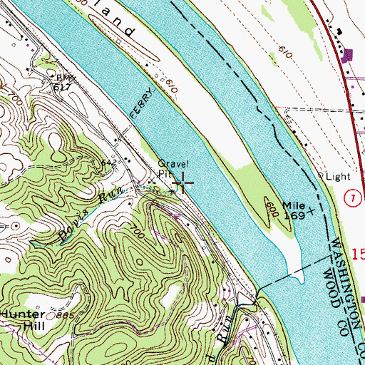Topographic Map of Davis Run, WV