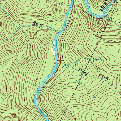 Topographic Map of Deer Lick, WV