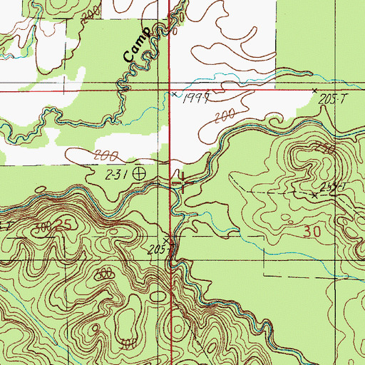 Topographic Map of Haynes Creek, AL