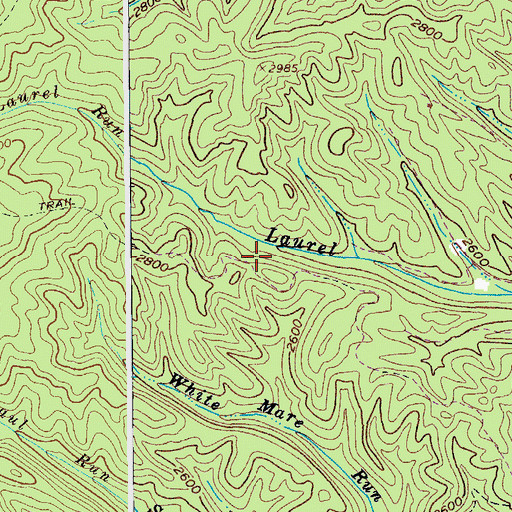 Topographic Map of Divide Trail, WV