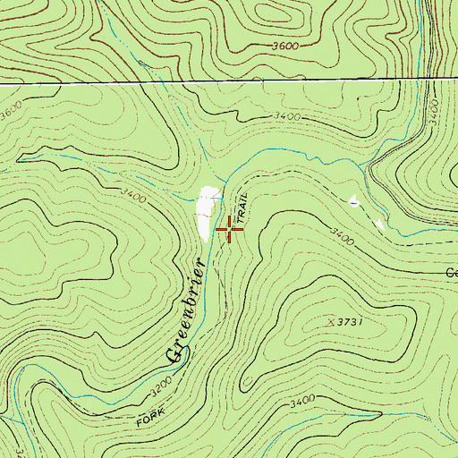 Topographic Map of East Fork Trail, WV