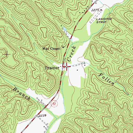 Topographic Map of Fallen Timber Run, WV