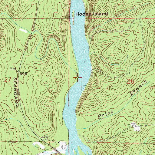 Topographic Map of Hurricane Creek, AL