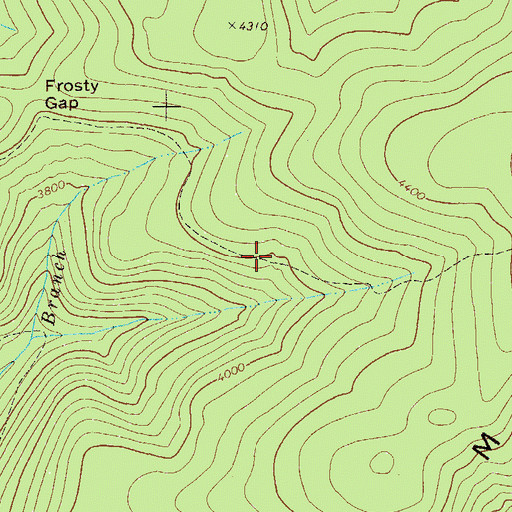 Topographic Map of Frosty Gap Trail, WV