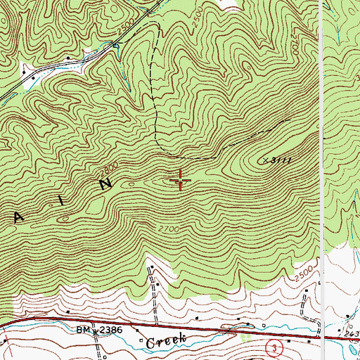 Topographic Map of Gap Mountain, WV