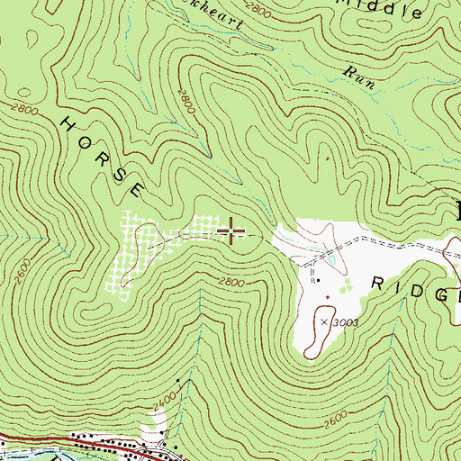 Topographic Map of Horse Ridge, WV