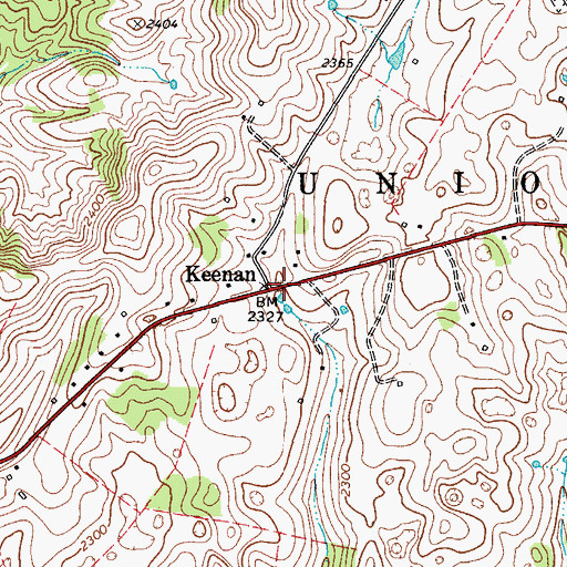 Topographic Map of Keenan, WV