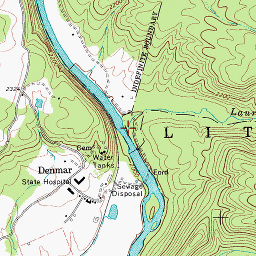 Topographic Map of Laurel Run, WV