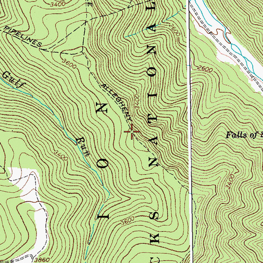 Topographic Map of Little Allegheny Trail, WV