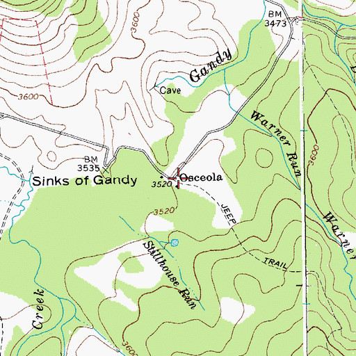 Topographic Map of Osceola, WV