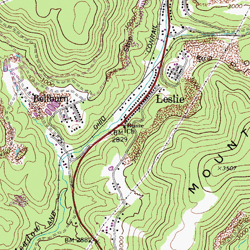 Topographic Map of Rome Church, WV