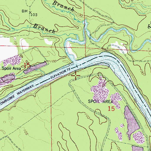 Topographic Map of Trussells Creek, AL