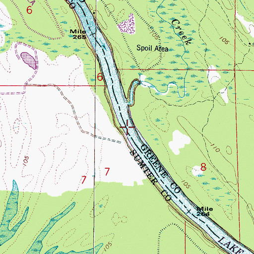 Topographic Map of Tubbs Creek, AL