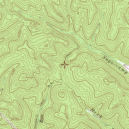 Topographic Map of Shingle Tree Run Trail, WV