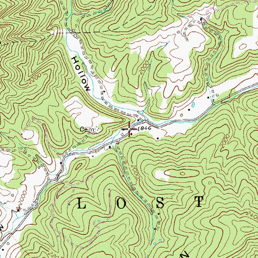 Topographic Map of Shipe Hollow, WV