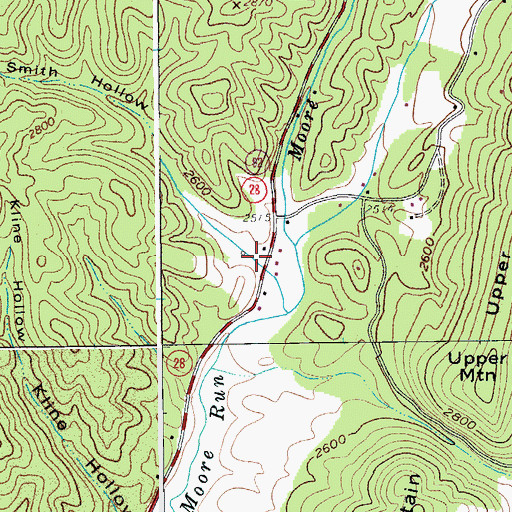 Topographic Map of Smith Hollow, WV