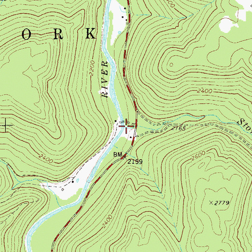 Topographic Map of Stonecoal Run, WV
